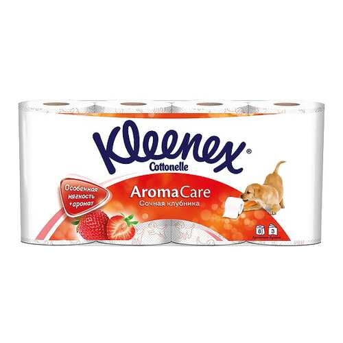 Туалетная бумага Kleenex Cottonelle Aroma Care Клубника 8 шт. в Мери Кей