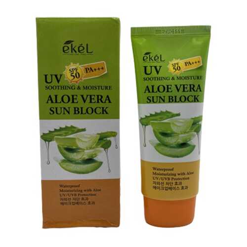 Солнцезащитный крем с алоэ Ekel UV aloe ampule sun block SPF50+PA+++ в Мери Кей