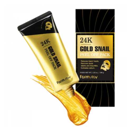 Маска-пленка FarmStay 24K Gold Snail Peel Off Pack с золотом и муцином улитки 100 гр в Мери Кей